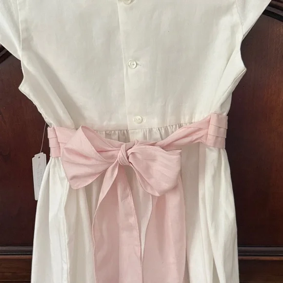 EDGEHILL COLLECTION Cream Dress with Pink Sash Flower Girl Easter Size 6X NWT - Picture 9 of 10